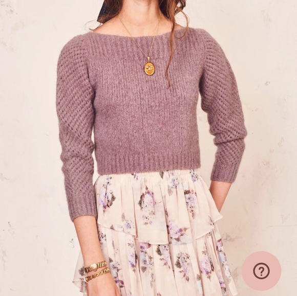 LoveShackFancy Sweaters - LoveShackFancy Ezra Cropped Pullover Sweater